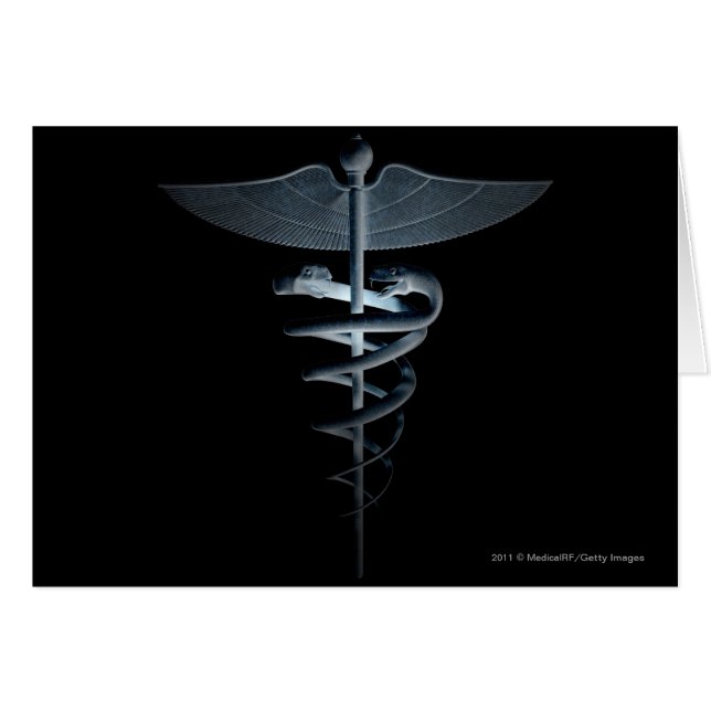 Scheinwerfer auf einem medizinischen Caduceus (Vorderseite (Horizontal))