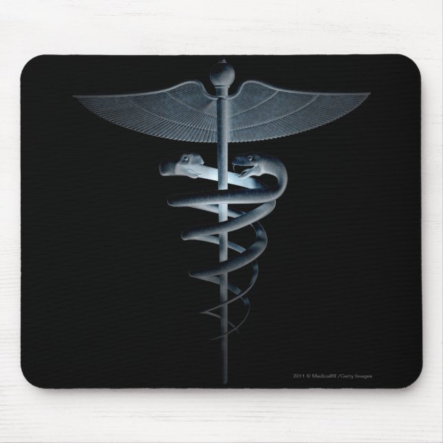 Scheinwerfer auf einem medizinischen Caduceus Mousepad (Vorne)