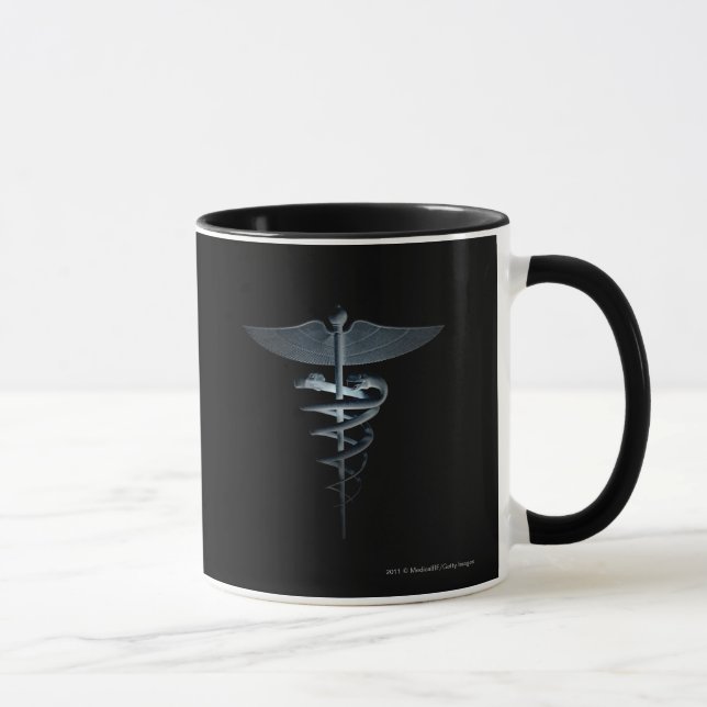Scheinwerfer auf einem medizinischen Caduceus Tasse (Rechts)