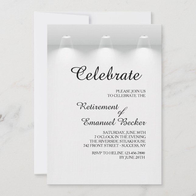 Scheinwerfer-Einladung Einladung (Vorderseite)