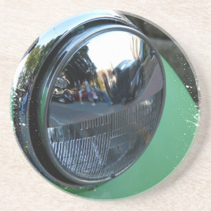 Scheinwerfer für grüne Vintage Untersetzer