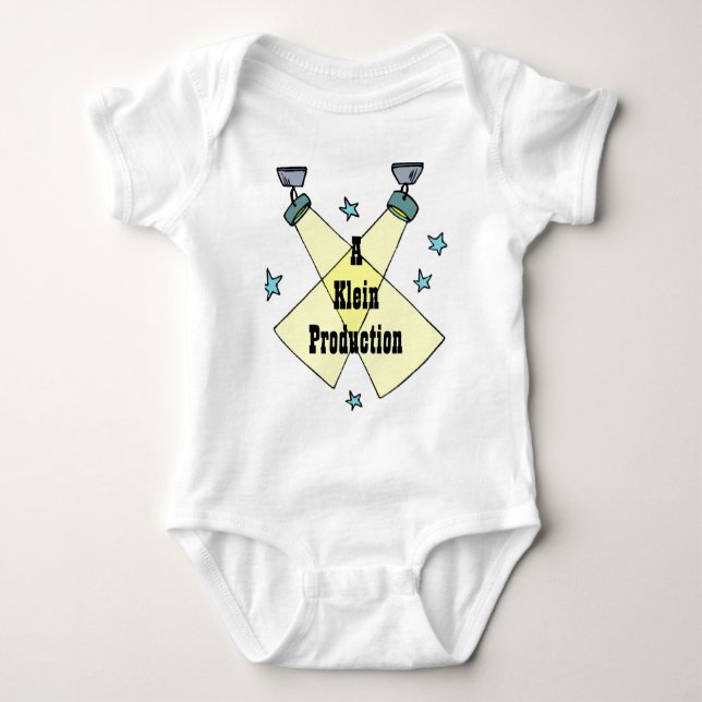 Scheinwerfer im April Baby Strampler (Vorderseite)