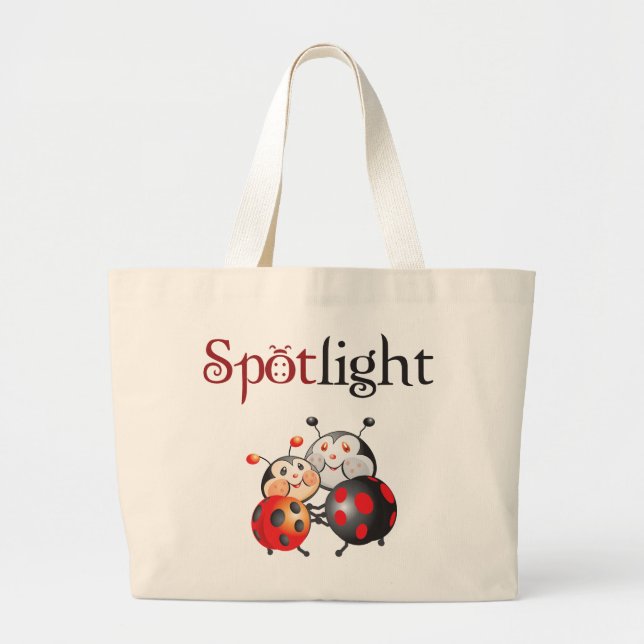 Scheinwerfer-Marienkäfer-Taschen-Tasche Jumbo Stoffbeutel (Vorne)