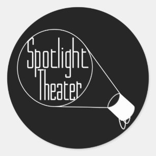 Scheinwerfer-Theater Runder Aufkleber
