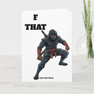 Scheiß auf diese Ninja-Scheidungscard Karte