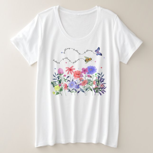 Scheiß auf Trump Plus Size T-Shirt (Design vorne)