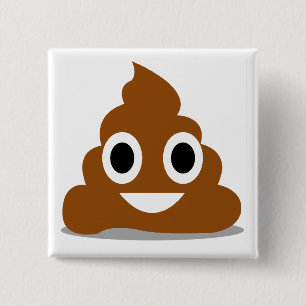 Scheiß-Emoji-Emoticon-Lustiger-Button-Abzeichen Button