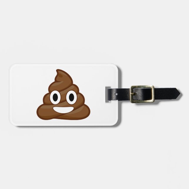 Scheiß-Emoji Gepäckanhänger (Vorderseite horizontal)