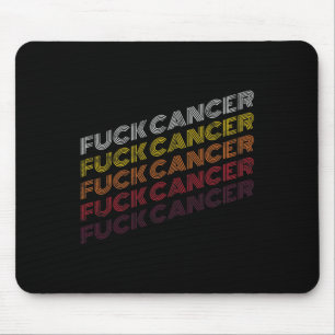 Scheiß Krebs Vintage Retro Brustkrebs-Bewusstsein Mousepad