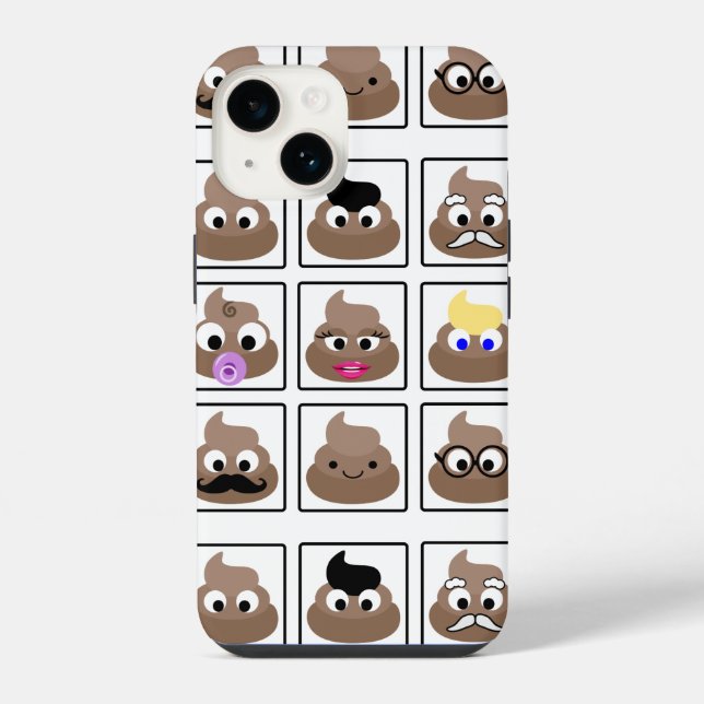 Scheiß Viele Gesichter iPhone Hülle (Rückseite)