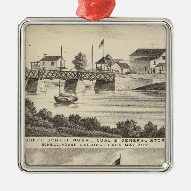 Schellinger Store und Ocean House Ornament Aus Metall (Vorne)
