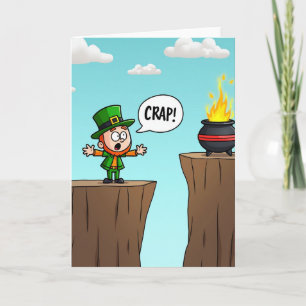 Schelmischer Leprechaun Lustige Situationskarte Karte