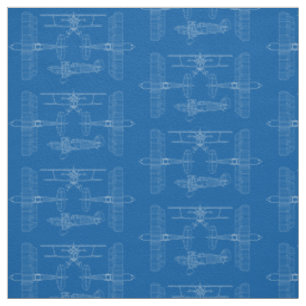 Schema des Vintagen Flugzeugs Stoff
