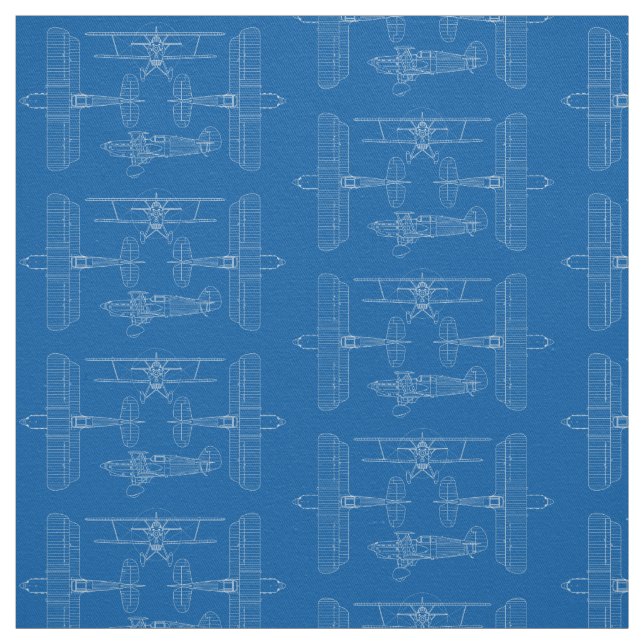 Schema des Vintagen Flugzeugs Stoff (Muster)