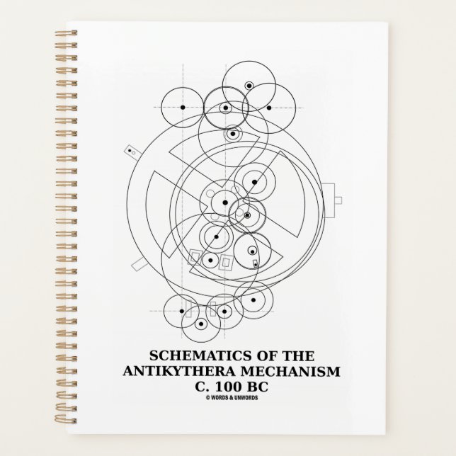 Schematik des Antikythera-Mechanismus (Abbildung) Planer (Vorderseite)