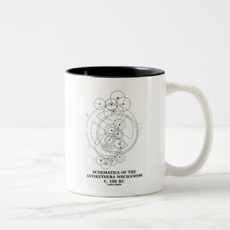 Schematik des Antikythera-Mechanismus (Abbildung) Zweifarbige Tasse