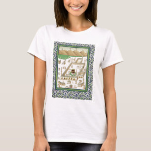 Schematische Ansicht des Mekkas, das Qua'bah, von T-Shirt
