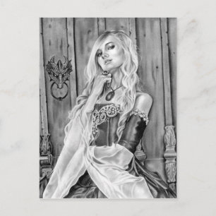 Schematische Lady Postcard Postkarte