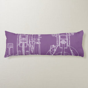 Schematische Planung Zeichnend Motor von Frühgas Seitenschläferkissen