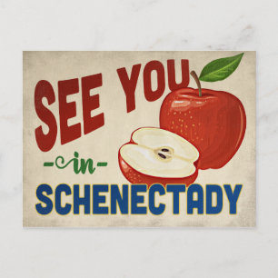 Schenectady New York Apfel - Vintage Reise Postkarte