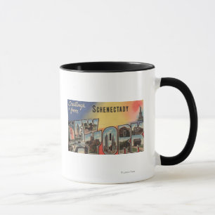 Schenectady, New York - große Buchstabe-Szenen Tasse