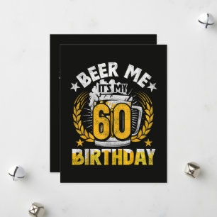 Schenk mir ein Bier, ich habe meinen 60. Geburtsta Feiertagskarte