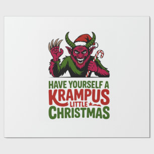 Schenken Sie sich ein kleines Krampus-Weihnachten Geschenkpapier