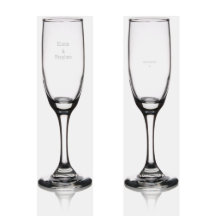 Schenkennamen & Hochzeitsdatum Champagner