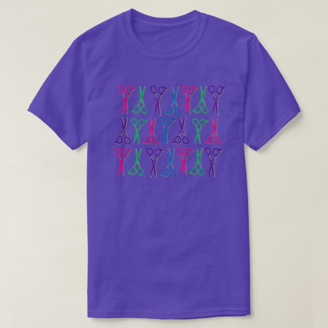 Schere 2 Muster T-Shirt (Design vorne)