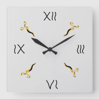 "Schere" Acrylwand Quadratische Wanduhr