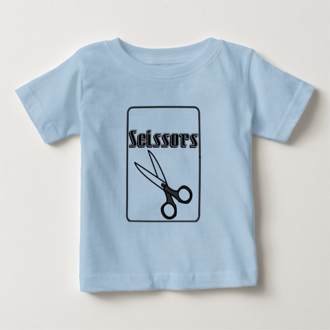 Schere Baby T-shirt (Vorderseite)