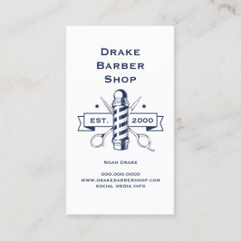 Schere Barber Pole Beruflich Barber Shop Visitenkarte
