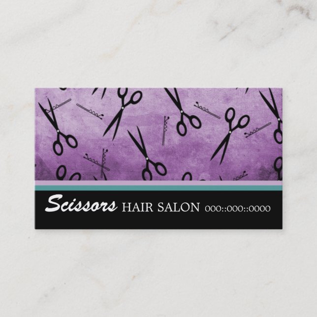 Schere-Friseursalon-Visitenkarte Visitenkarte (Vorderseite)