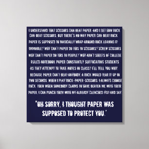 Schere für Rock Paper Leinwanddruck