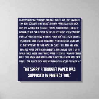 Schere für Rock Paper Leinwanddruck