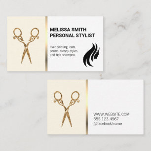 Schere Haarlogo Visitenkarte