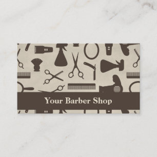 Schere Haarschneidewerkzeuge Muster Barbier Shop Visitenkarte