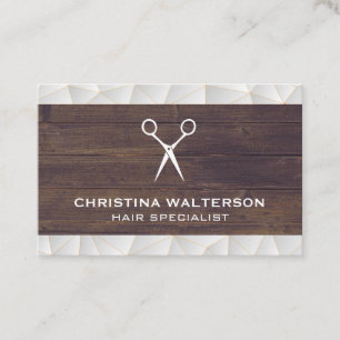 Schere   Holz   Moderne Geometrie Visitenkarte