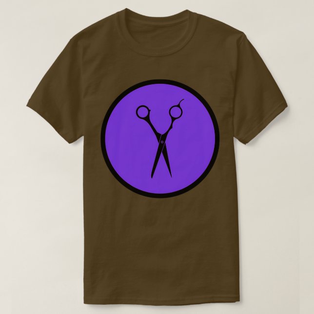 Schere Lila T-Shirt (Design vorne)