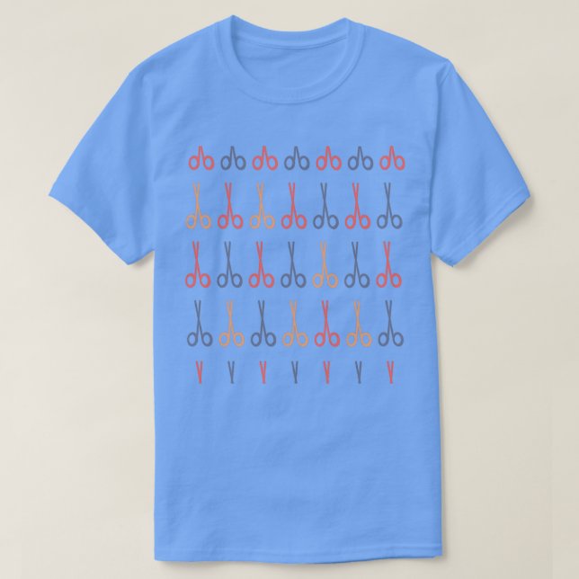 Schere Muster T-Shirt (Design vorne)