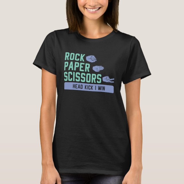 Schere Stein Papier Karate T-Shirt (Vorderseite)