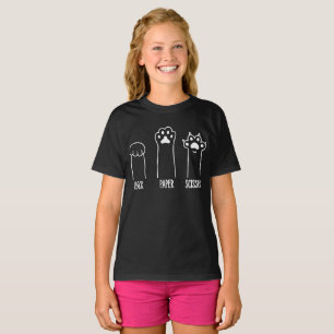 Schere, Stein, Papier Lustige Katzenpfote T-Shirt