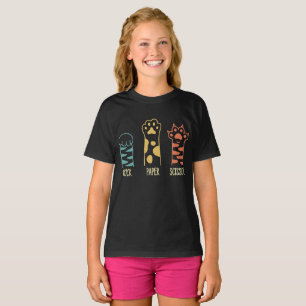 Schere, Stein, Papier Lustige Katzenpfote T-Shirt