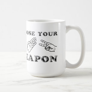 Schere, Stein, Papier Lustiger Becher Humor Tasse