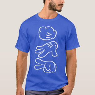 Schere, Stein, Papier Mickey Maus Hand Freund T-Shirt