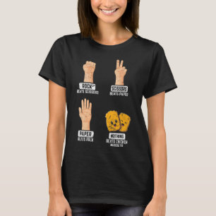 Schere, Stein, Papier Nichts schlägt Chicken Nugge T-Shirt