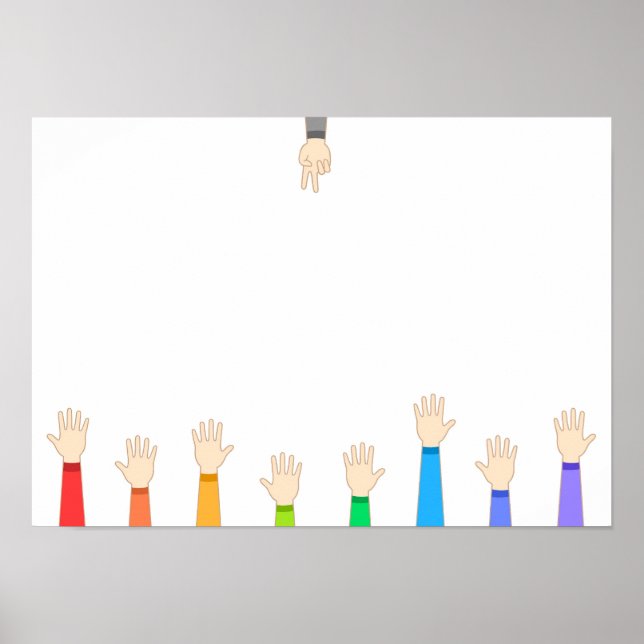 Schere, Stein, Papier. Poster (Vorne)