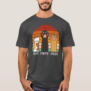 Schere Stein Papier Spiel Katzenliebhaber Tierpfot T-Shirt