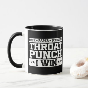 Schere Stein Papier Würgegriff Ich Gewinne Humor Z Tasse