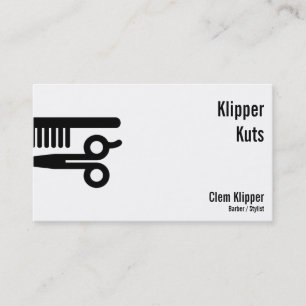 Schere und Comb Hair Biz Visitenkarte